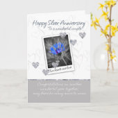 25周年結婚記念カード - 銀婚式 カード (黄色い花)