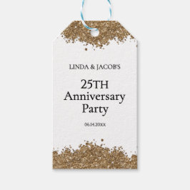 25周年結婚記念ゴールドラメ ギフトタグ