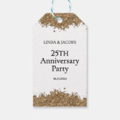 25周年結婚記念ゴールドラメ ギフトタグ (裏面)