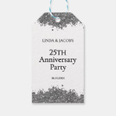 25周年結婚記念シルバーグリッター ギフトタグ (裏面)