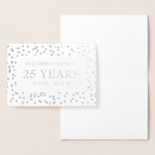 25周年結婚記念シルバーハートの紙吹雪 箔カード (ディスプレー)