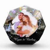 25周年結婚記念ダイヤモンドエレガントデザイン フォトブロック (正面)