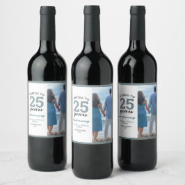 25周年結婚記念パーティーの乾杯 ワインラベル