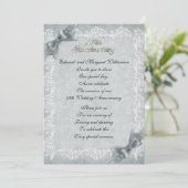 25周年結婚記念パーティー招待状 エレガント 招待状 (スタンド正面)