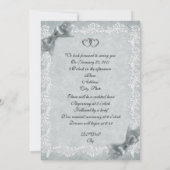 25周年結婚記念パーティー招待状 エレガント 招待状 (裏面)