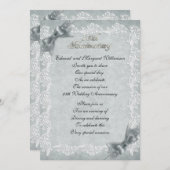 25周年結婚記念パーティー招待状 エレガント 招待状 (正面/裏面)