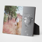 25周年結婚記念フォトシカスタムェアハート フォトプラーク (側面)