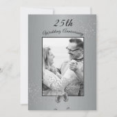 25周年結婚記念写真 シルバー 招待状 (正面)