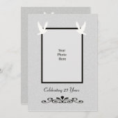25周年結婚記念日のご招待 招待状 (正面/裏面)