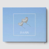 25周年結婚記念日のシルバーハート風船 ゲストブック (裏面)