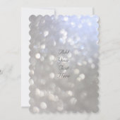 25周年結婚記念日のシルバーボケタイポグラフィー カード (裏面)