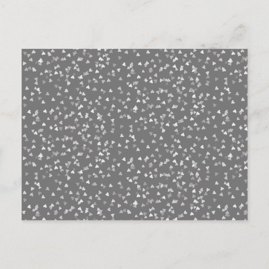 25周年結婚記念日のシルバーラブハート インビテーションポストカード (裏面)