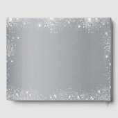 25周年結婚記念日のシルバー葉のゲストブック ゲストブック (裏面)