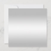 25周年結婚記念日のシルバー装飾 招待状 (裏面)