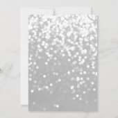 25周年結婚記念日のスパークリングシルバー招待状 招待状 (裏面)