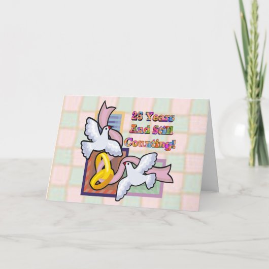 25周年結婚記念日のプレゼント カード (正面)