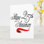 25周年結婚記念日のプレゼント カード (黄色い花)