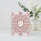 25周年結婚記念日のヴィンテージスタイルのチックな招待状 招待状 (スタンド正面)