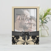 25周年結婚記念日の伝統的な写真 招待状 (スタンド正面)