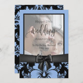 25周年結婚記念日の伝統的な写真 招待状 (正面/裏面)