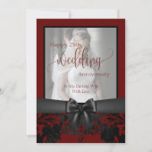 25周年結婚記念日の伝統的な写真 招待状 (正面)