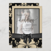 25周年結婚記念日の伝統的な写真 招待状 (正面/裏面)