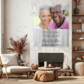 25周年結婚記念日の写真シルバーエレガント タペストリー