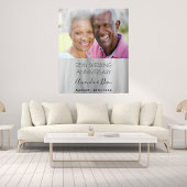 25周年結婚記念日の写真シルバーエレガント タペストリー