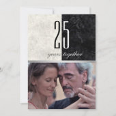 25周年結婚記念日の写真 招待状 (正面)