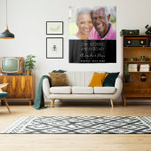 25周年結婚記念日の写真 現代のエレガントなデザイン タペストリー