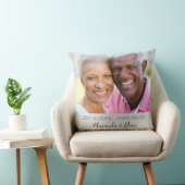 25周年結婚記念日の写真 銀 シック クッション (椅子)