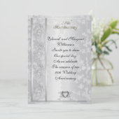 25周年結婚記念日の招待状エレガント 招待状 (スタンド正面)