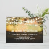 25周年結婚記念日の招待状 - ストリングライト 招待状 (スタンド正面)
