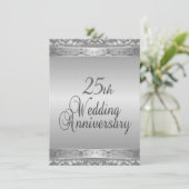 25周年結婚記念日の招待状 招待状 (スタンド正面)