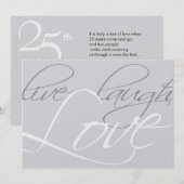 25周年結婚記念日の招待状 招待状 (正面/裏面)