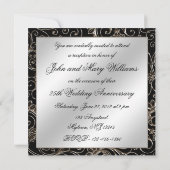 25周年結婚記念日の招待状 招待状 (裏面)