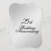 25周年結婚記念日の招待状 招待状 (正面/裏面)