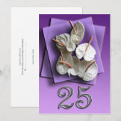 25周年結婚記念日の招待状 招待状 (正面/裏面)