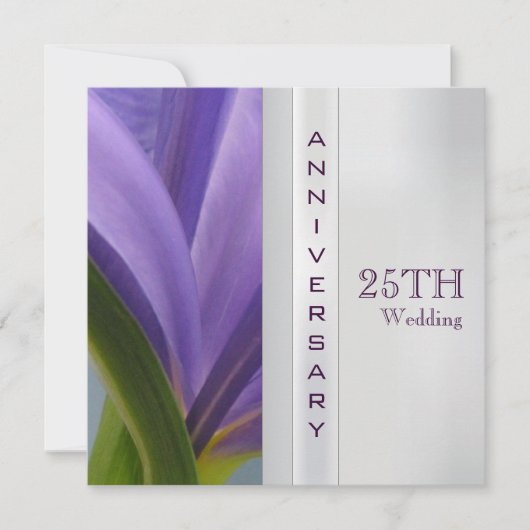 25周年結婚記念日の招待状 招待状 (正面)