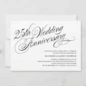 25周年結婚記念日の招待状 招待状 (正面)