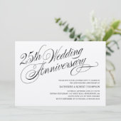 25周年結婚記念日の招待状 招待状 (スタンド正面)