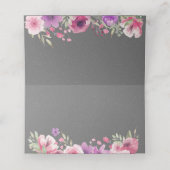 25周年結婚記念日の水彩ローズ プレイスカード (内部開封)