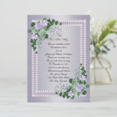 25周年結婚記念日の誓いの更新 ラベンダー 招待状 (スタンド正面)