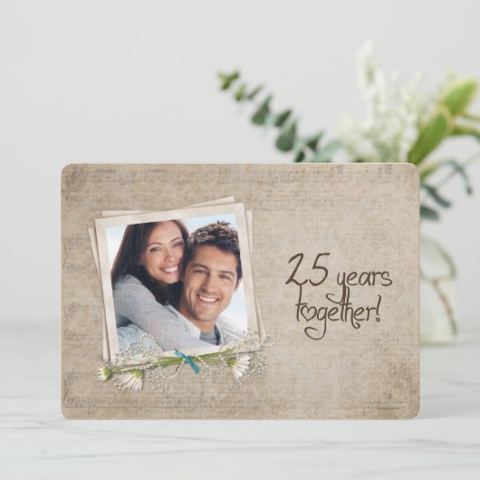 25周年結婚記念日の誓いの更新 招待状 (スタンド正面)