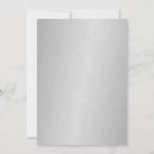 25周年結婚記念日の銀のコンフェッティの招待状 招待状 (裏面)