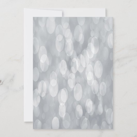 25周年結婚記念日の2羽の愛に満ちた白スワン 招待状 (裏面)