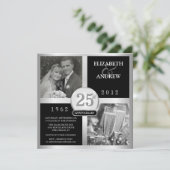 25周年結婚記念日エレガント写真招待状 招待状 (スタンド正面)