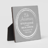 25周年結婚記念日オーダーメイド フォトプラーク (正面)