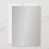 25周年結婚記念日シルバーグリームハート 招待状 (裏面)