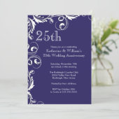 25周年結婚記念日パーティーの招待状 招待状 (スタンド正面)